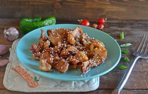 Свинина барбекю по-корейски.