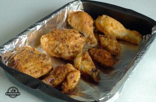 Хрустящая жаренная курица. 04