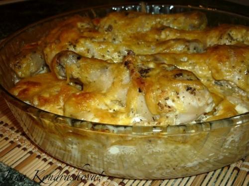 Картошка с куриными ножками в духовке. 06