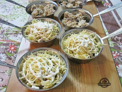 Жюльен с курицей и грибами. 05