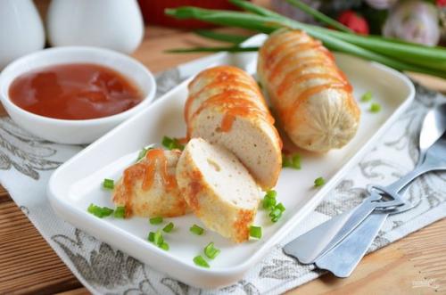 Домашние сосиски с курицей?