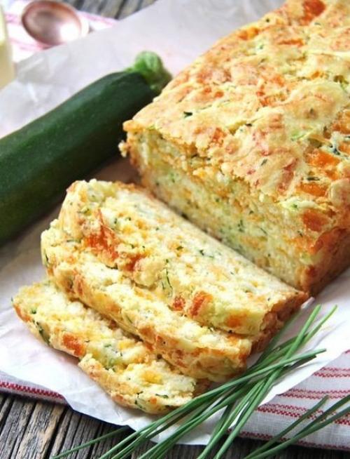 Закусочный кекс с кабачками в духовке.