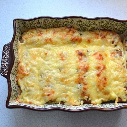 Блинчики, запеченные под сыром. 03