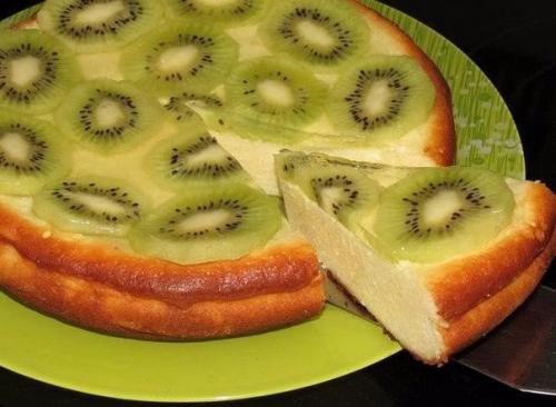 Творожная запеканка с киви.