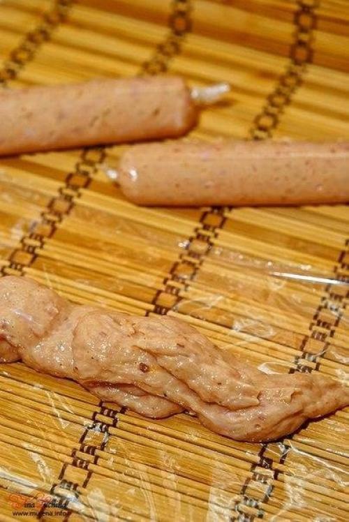 Домашние куриные сосиски. 03