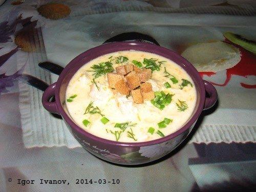 Сырный суп с курицей. 08