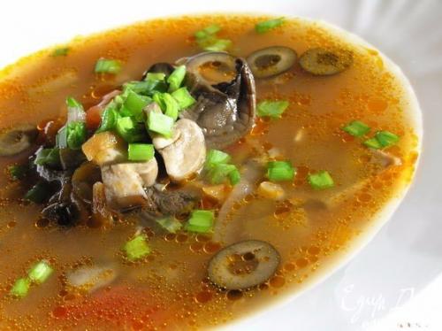 Грибная солянка (постная). 01