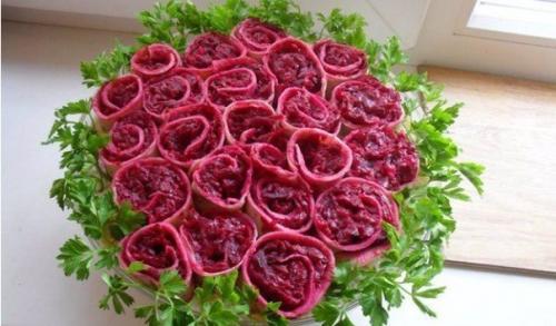 Топ - 10 салатов Цветов к 8 марта. 06