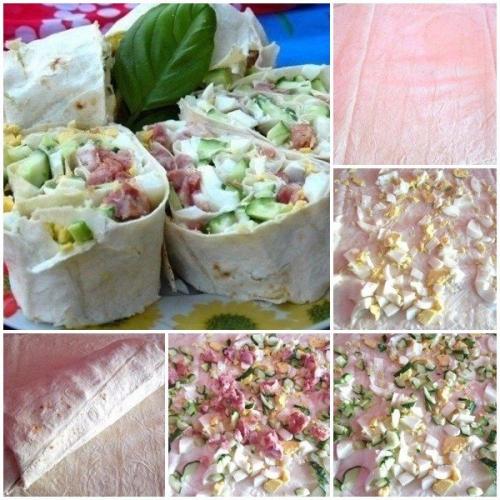 Мы готовим классную закуску в лаваше.