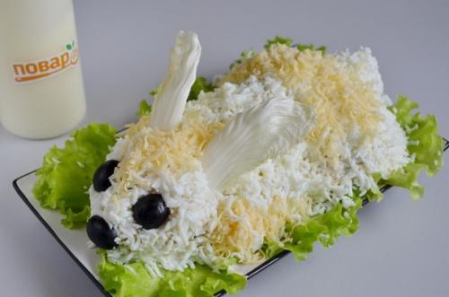Салат Пасхальный Кролик.