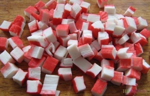 Крабовый салат с апельсинами. 02