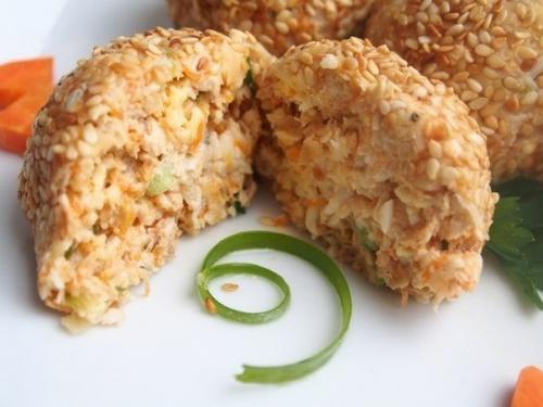 Салатные шарики А-ля Мимоза.