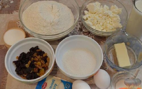 Творожные куличики.  Продукты. 01