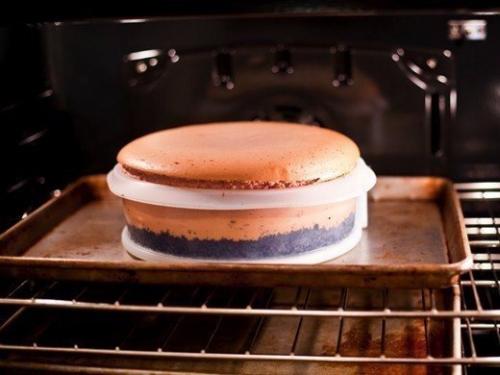 Двухслойный чизкейк с желе в шоколадной глазури. 04