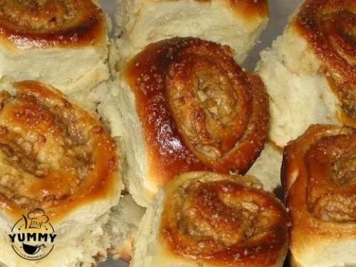 Булочки с яблоком из быстрого теста. 06