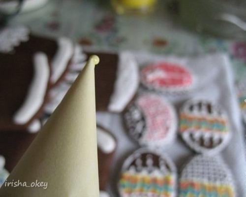 Пасхальные пряники.  Пряники пекла по такому рецепту: 06