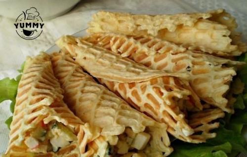 Вафельные трубочки с начинкой. 06