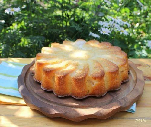 Заливной грушевый пирог. 05