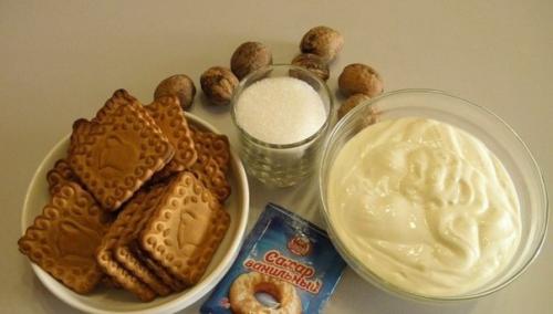 Торт из печенья без выпечки. 01