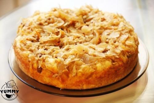 Быстрый пирог с капустой.