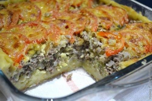 Открытый мясной пирог. 08