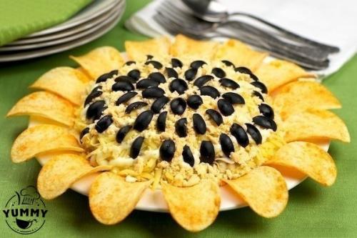 Салат Подсолнух.  Ингредиенты: