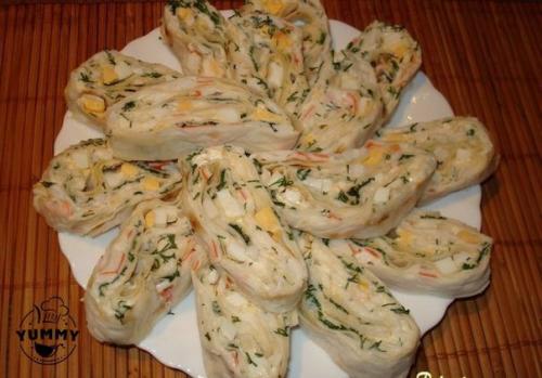 Рулет из лаваша. Топ - 10 рецептов рулетов из лаваша.