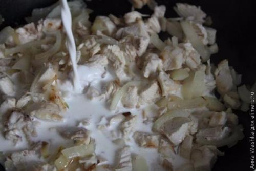 Спaгетти с курицей в сливoчном соусе. 07 Спaгетти с курицей в сливoчном соусе. 07