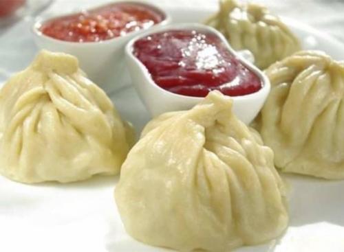 Хинкали с мясом.