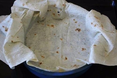 Сырный пирог из лаваша с зеленью. 04