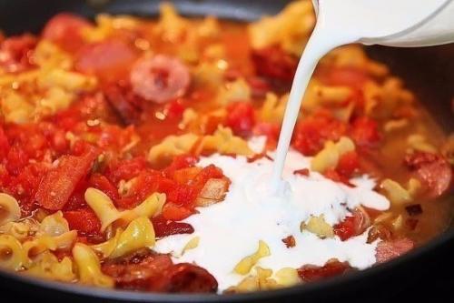 Паста с колбасками. 03