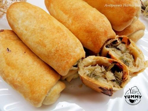 Трубочки с капустой.