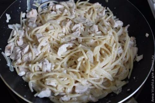 Спaгетти с курицей в сливoчном соусе. 09 Спaгетти с курицей в сливoчном соусе. 09