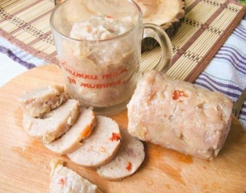 Домашняя вареная колбаса в КРУЖКЕ. 07