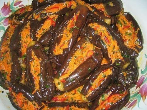 Манзаны фаршированные баклажаны по-гречески.