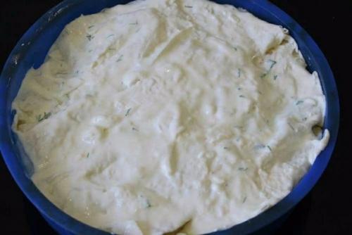 Сырный пирог из лаваша с зеленью. 07