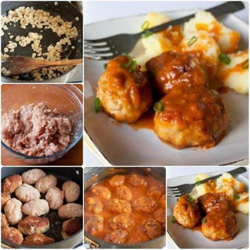 Котлеты с подливой. Котлеты с подливой.