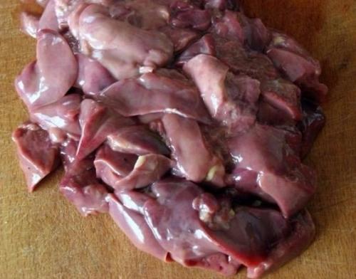 Куриная печень с грибами. 02