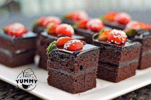 Шоколадные пирожные.  Ингредиенты для теста: