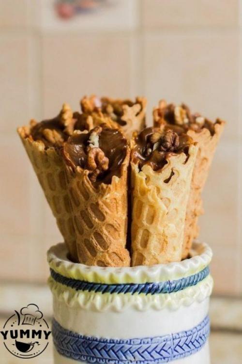 Вафельные трубочки.  Ингредиенты: 02