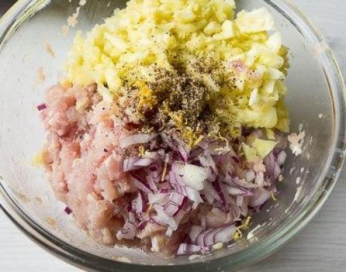 Кабачки, фаршированные курицей. 03