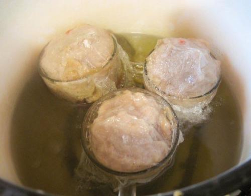 Домашняя вареная колбаса в КРУЖКЕ. 06