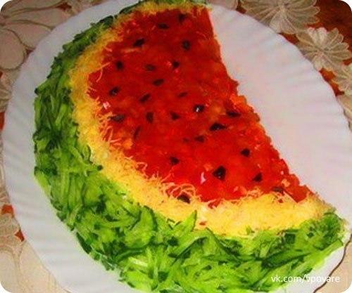 9 самых вкусных и необычно оформленных салатов к праздничному столу! 03 9 самых вкусных и необычно оформленных салатов к праздничному столу! 03