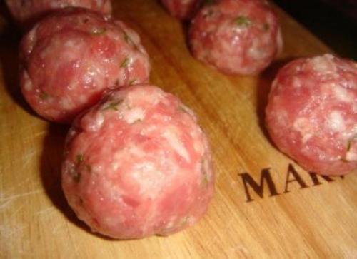 Щавелевый суп с фрикадельками. 06