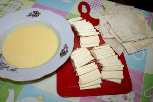 Лаваш, жареный с сыром. 04