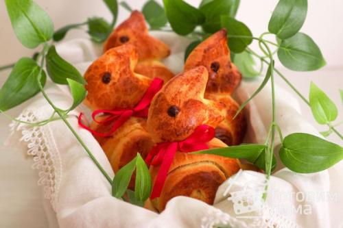 Булочки Пасхальные Зайчики. 09