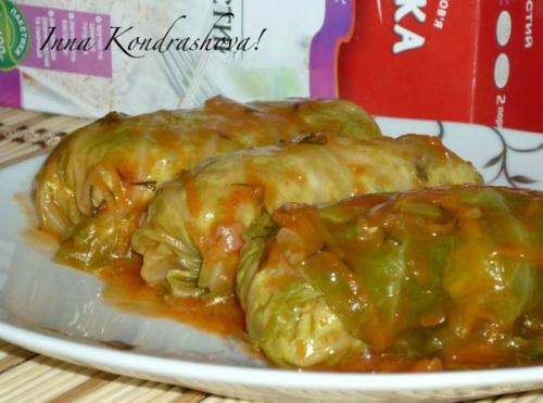 Голубцы с мясом и рисом от Инны Кондрашовой.