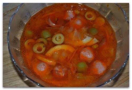 Суп - солянка.  Суп - солянка пошаговый рецепт - очень простой рецепт.