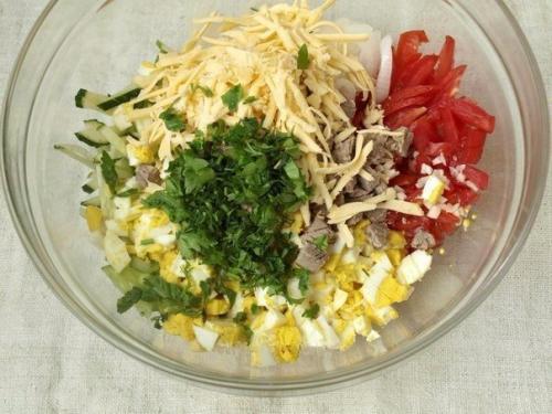 Салат бахор.  Ингредиенты: 05