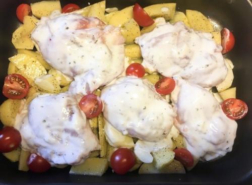 Курица в кефире. 03